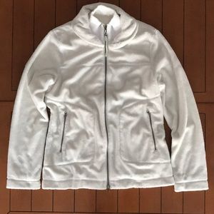 Athleta Furry Fleece White Jacket